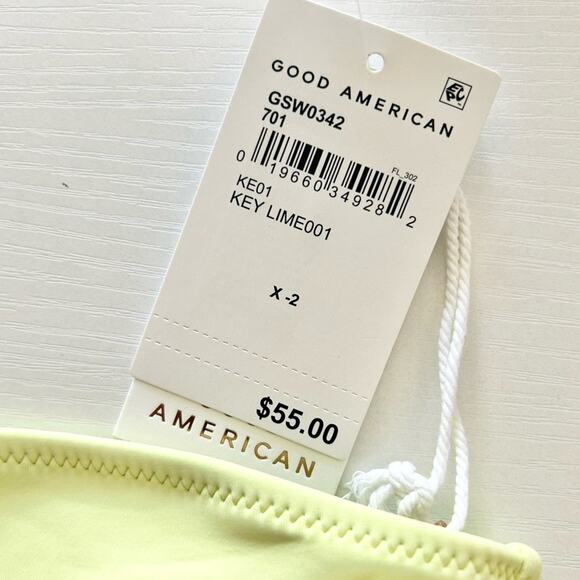 Good American Scuba Hot One Shoulder Bikini Top Size X-2 - Picture 3 of 5